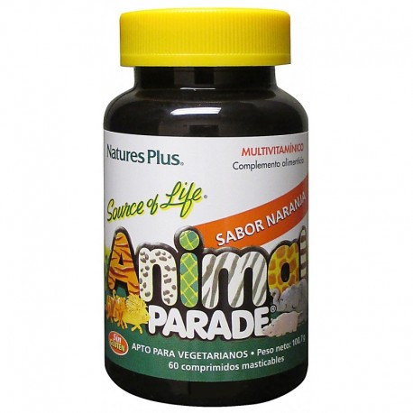 Animal Parade Multiv. Naranja 60 Comp Mast Envase De 60 Comprimidos Masticables