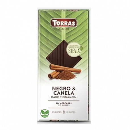 Chocolate Negro Con Canela Stevia 125 Gramos