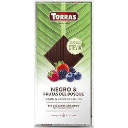 Chocolate Negro Con Frutos Del Bosque Con Stevia 125 Gramos