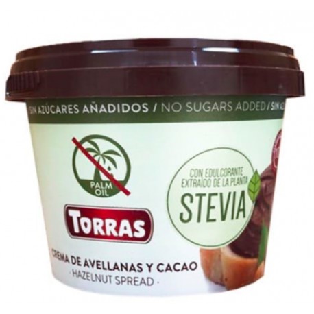 Crema De Cacao Con Avellanas Stevia 200 Gramos