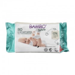 Toallitas Humedas Desechables para Bebe 80 Bambo