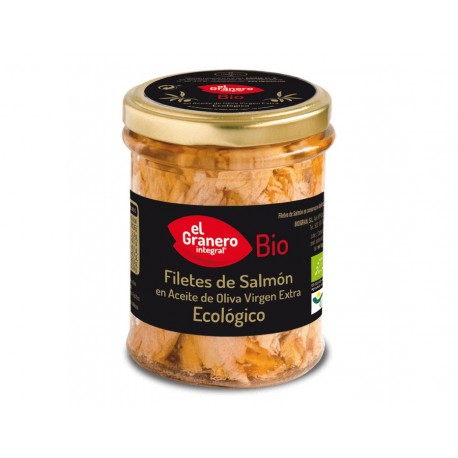 Filetes De Salmon Bio 195 Gr Conserva En Aceite De Oliva Virgen Extra