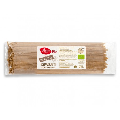 Espaguetis De Arroz Integral S/ Gluten Bio 500Gr Envase De 500 Gramos