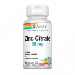 Zinc Citrato 50 Mg 60 Cápsulas Vegetales