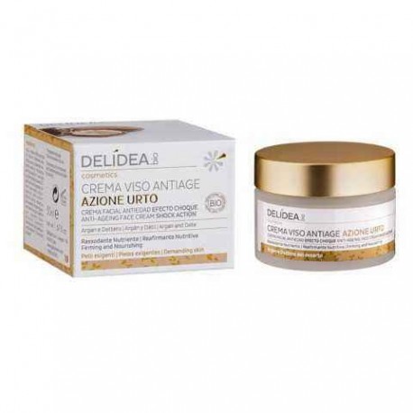 Crema facial antiedad, efecto choque