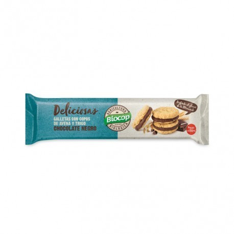 Galleta Deliciosas Rellena Choco Negro Biocop 150G