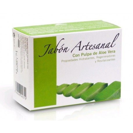 Jabon Artesanal De Aloe Vera 100 Gr Envase De 100 Gramos